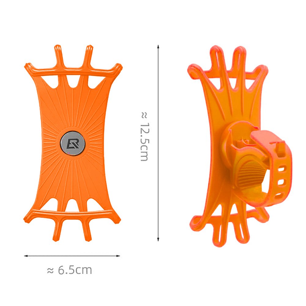 Rockbros LF436 telefono laikiklis tvirtinamas prie vairo – oranžinis - Image 3