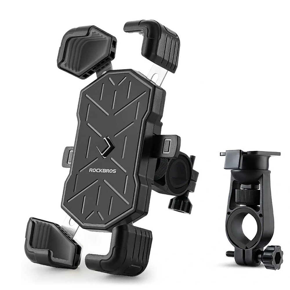 Rockbros HW-117 Handlebar Clamp Phone Holder - Black and Gray