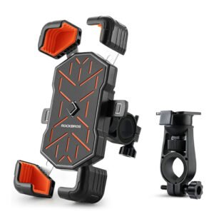 Rockbros HW-117 Handlebar Clamp Phone Holder - Black and Orange