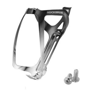 Rockbros RKL02 Aluminum Bottle Cage - Black and Silver
