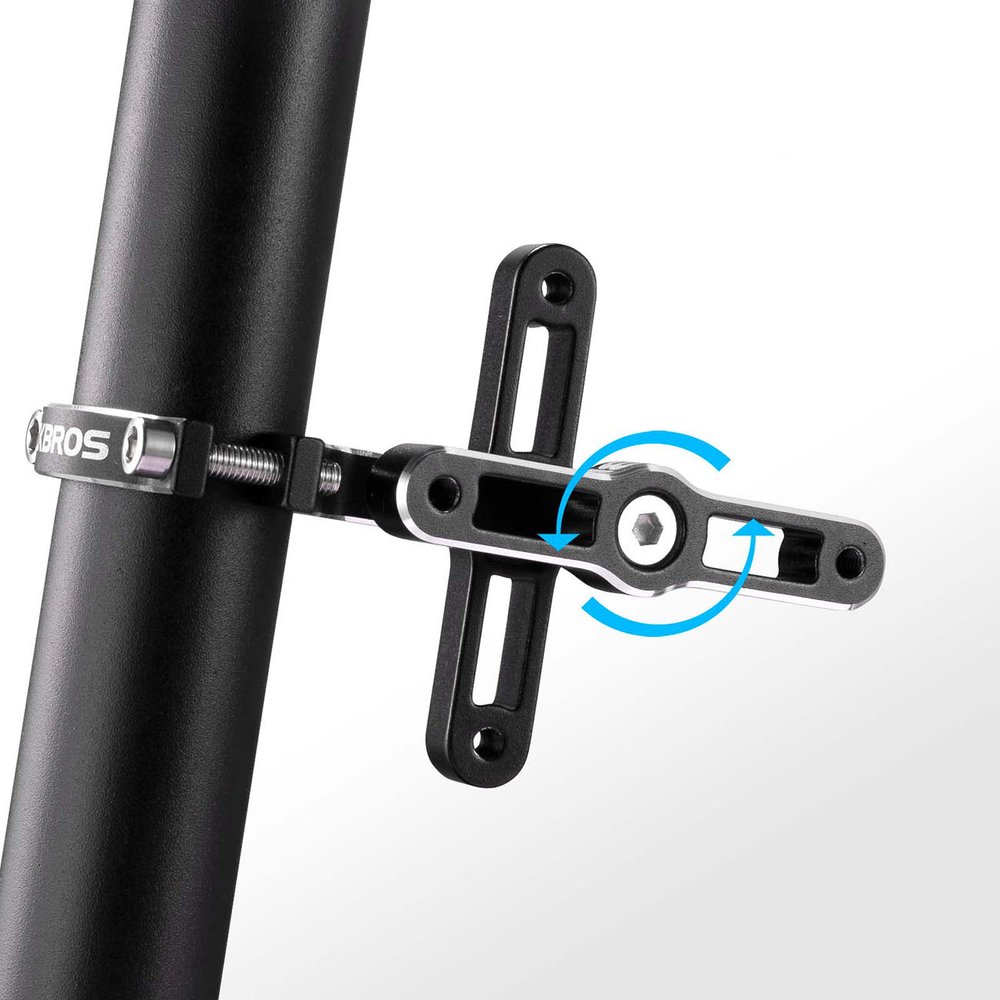Rockbros KS-415 reguliuojamas aliumininis gertuvės laikiklio adapteris – juodas - Image 4