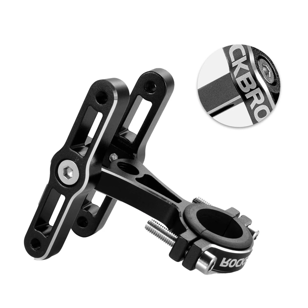 Rockbros KS-415 reguliuojamas aliumininis gertuvės laikiklio adapteris – juodas - Image 7