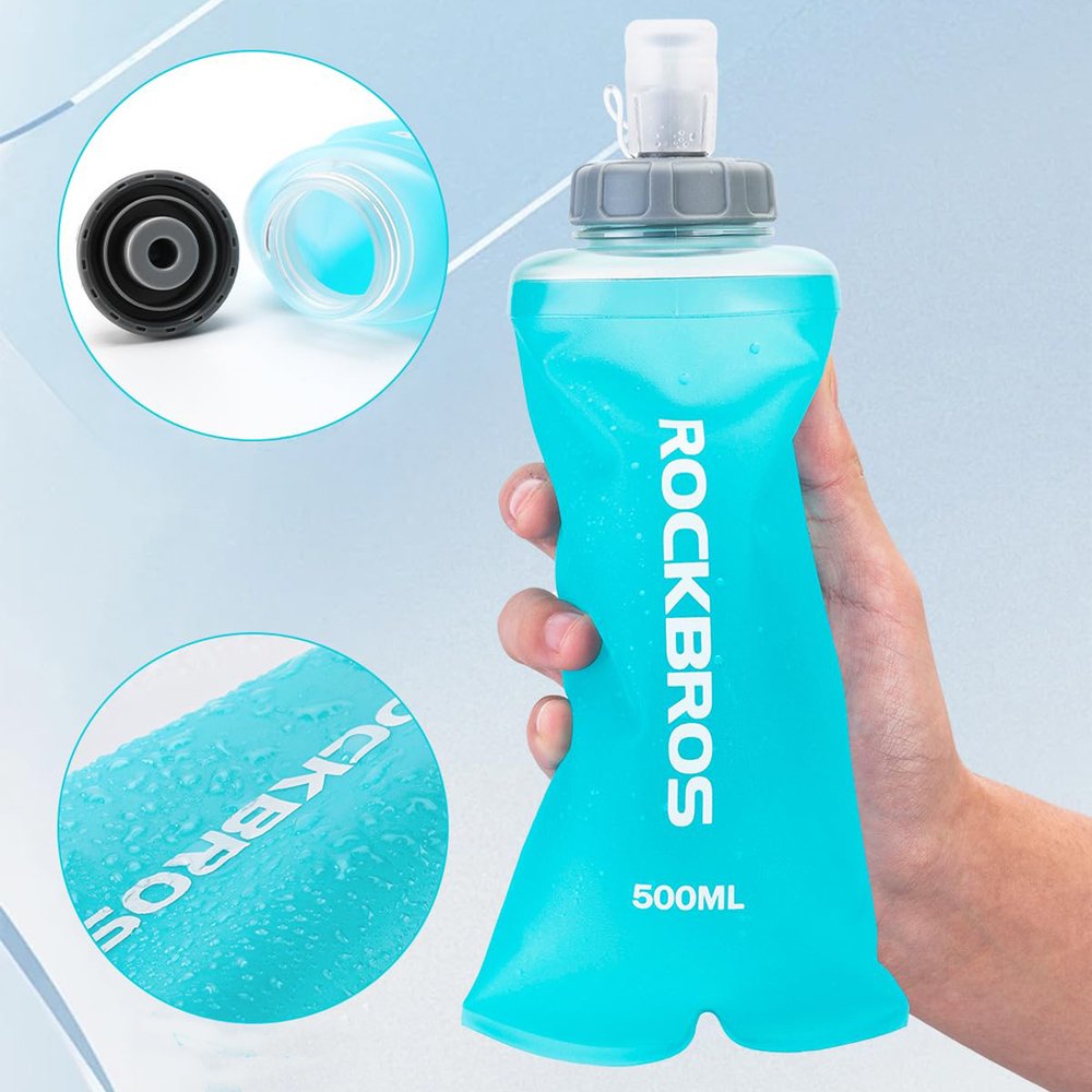 Rockbros 35210027001 minkšta bėgimo gertuvė 500 ml – šviesiai mėlyna - Image 3
