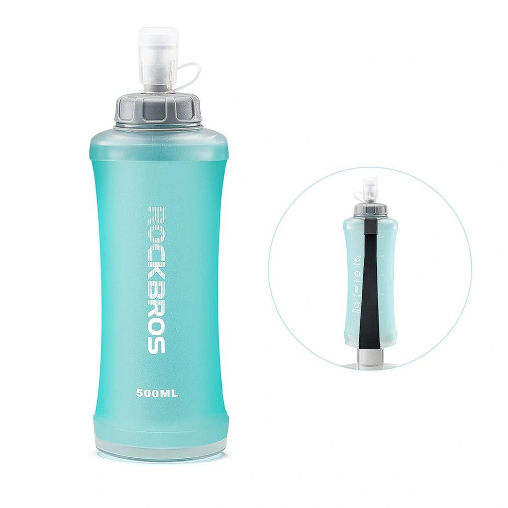 Rockbros 350017002 minkšta bėgimo gertuvė 500 ml – šviesiai mėlyna - Image 2