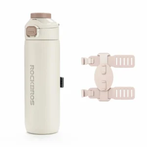 Rockbros S550H-1 700 ml Thermal Bottle with Magnetic Holder and Mounting Strap - Beige