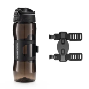 Rockbros S550H-1 700 ml Thermal Bottle with Magnetic Holder and Mounting Strap - Black
