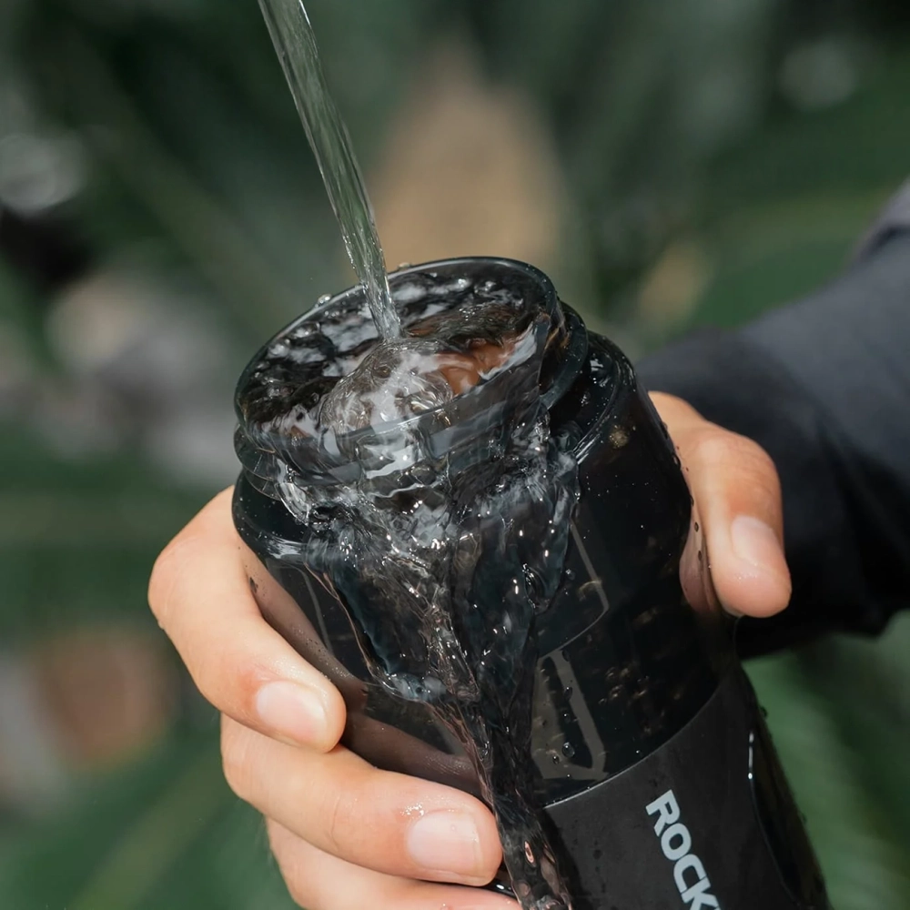 Rockbros S550H-1 700 ml termo gertuvė su magnetiniu laikikliu ir tvirtinimo dirželiu – juoda - Image 6