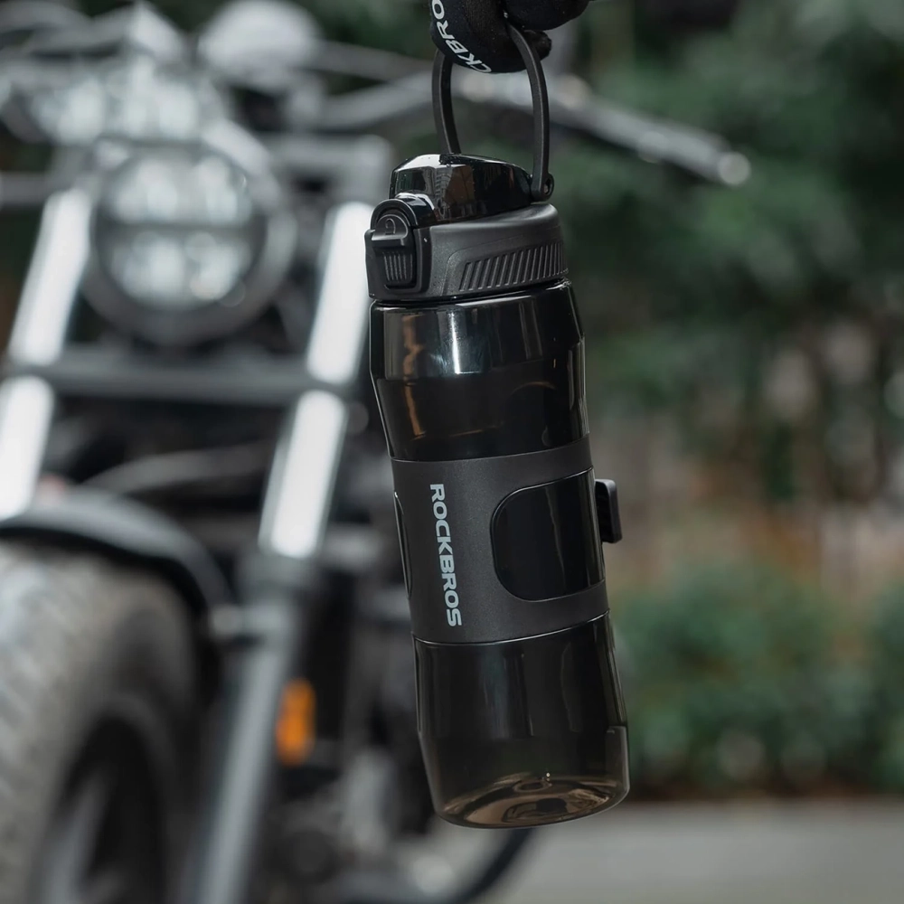 Rockbros S550H-1 700 ml termo gertuvė su magnetiniu laikikliu ir tvirtinimo dirželiu – juoda - Image 8