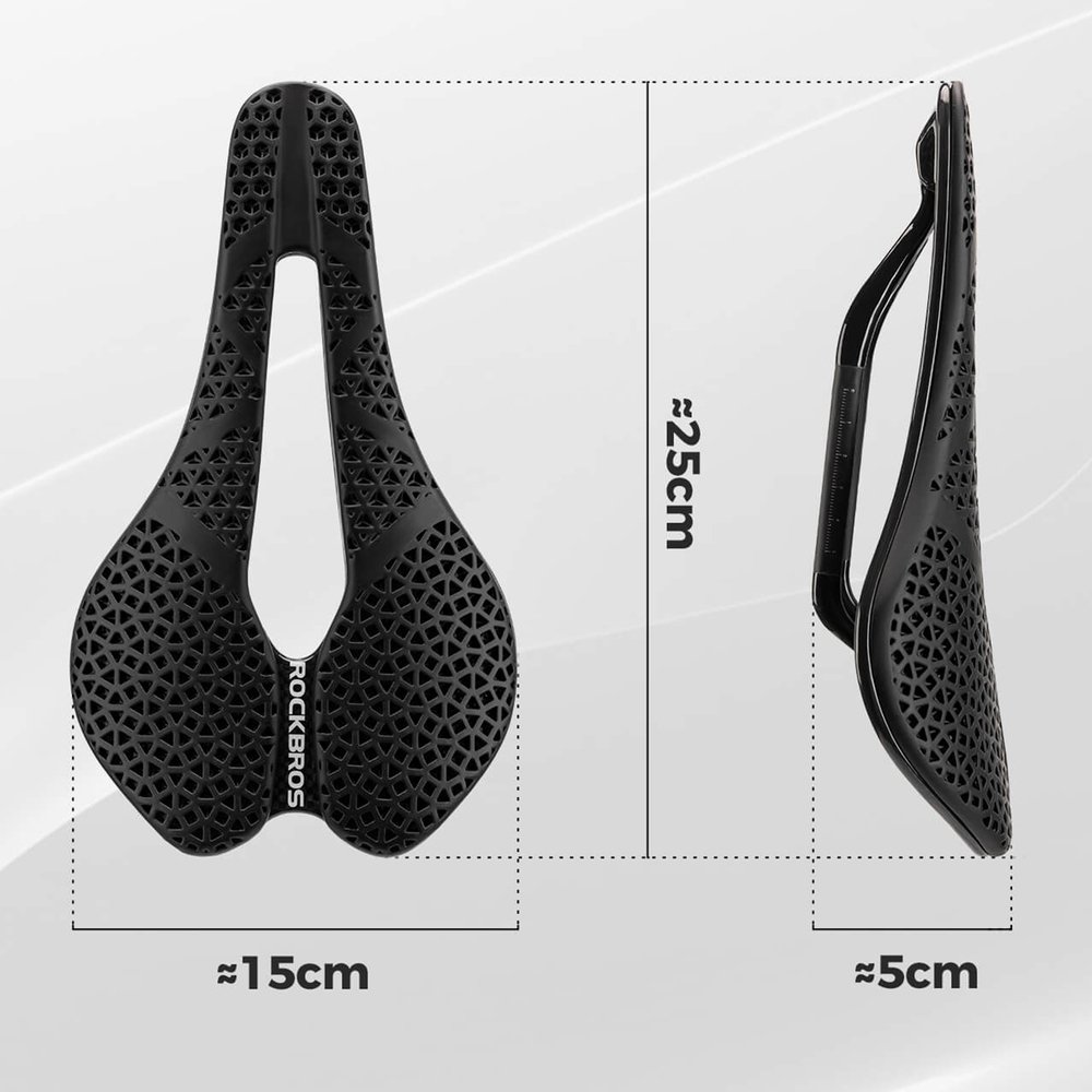 Rockbros LF0214 anatominis 3D vandeniui atsparus dviračio balnelis – juodas - Image 8