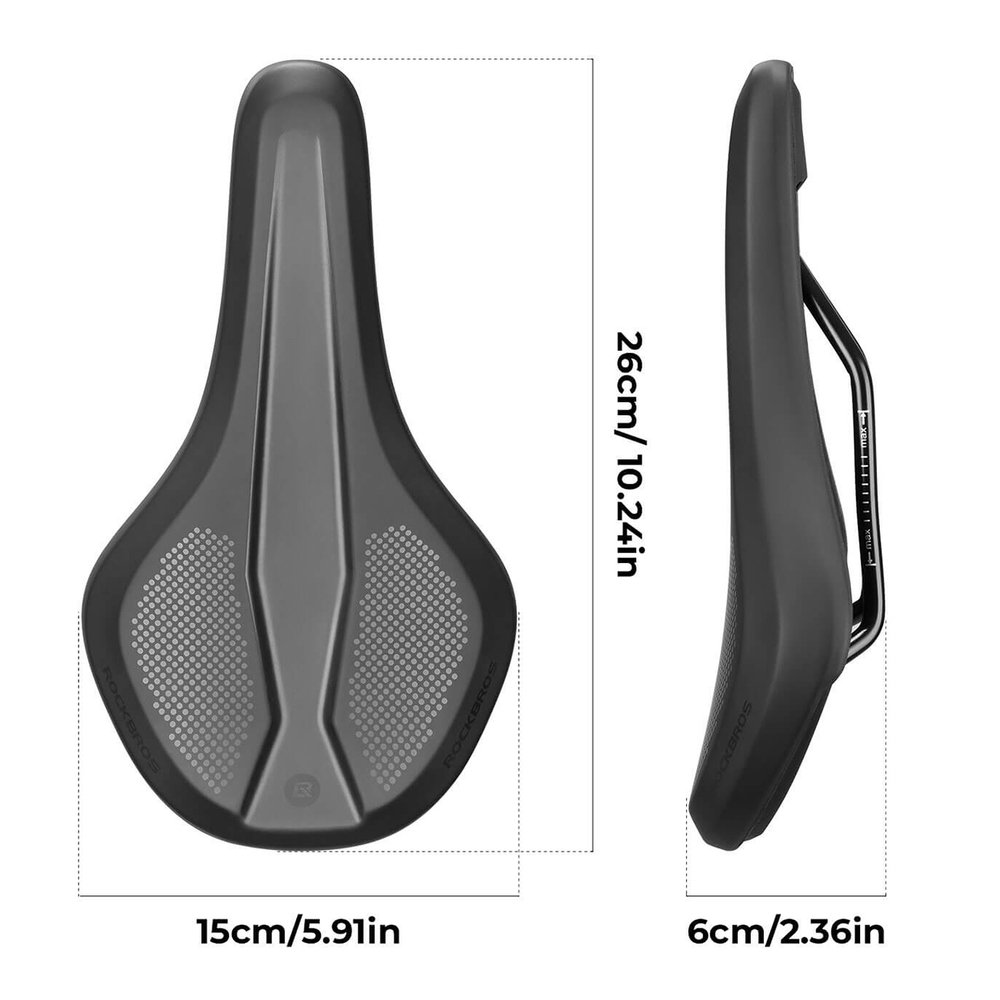 Rockbros B824 sportinis ergonominis dviračio balnelis – juodas - Image 5