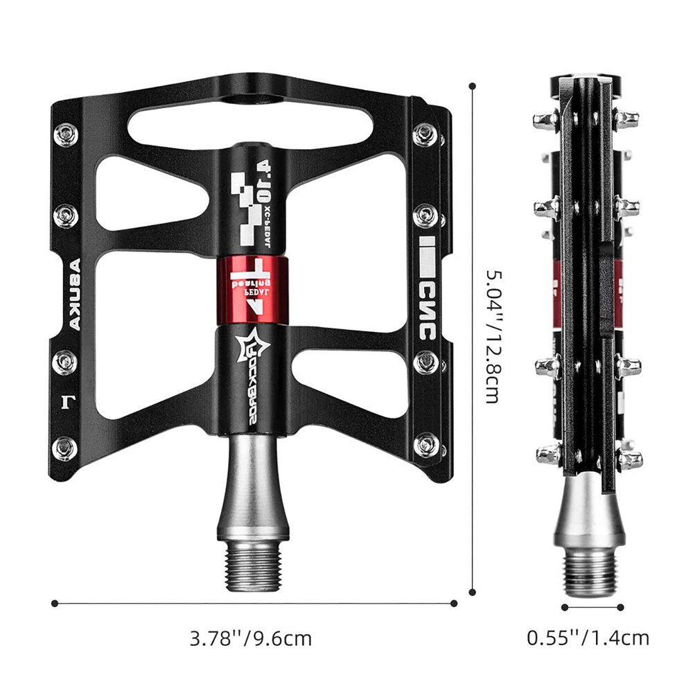 Rockbros JT410 4.10 dviračio pedalai su 4 guoliais – juodi - Image 4