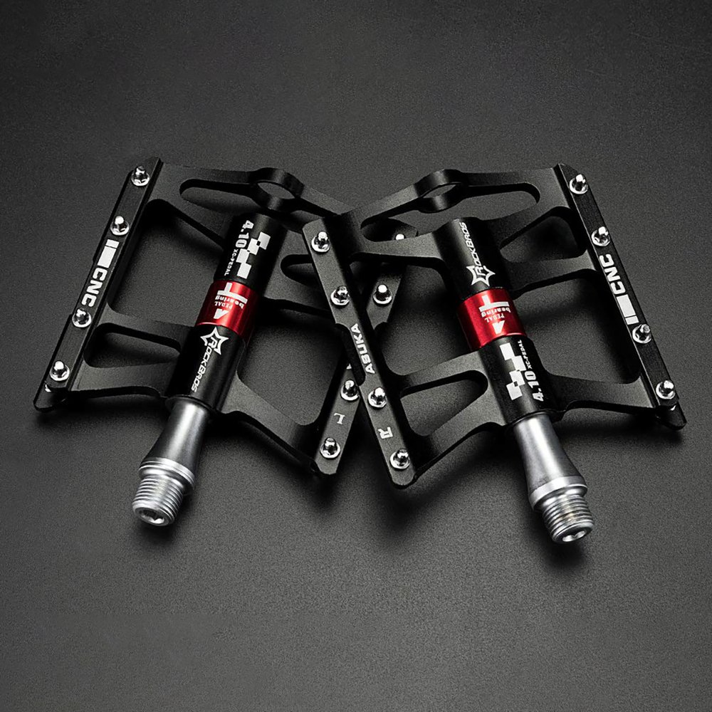 Rockbros JT410 4.10 dviračio pedalai su 4 guoliais – juodi - Image 7