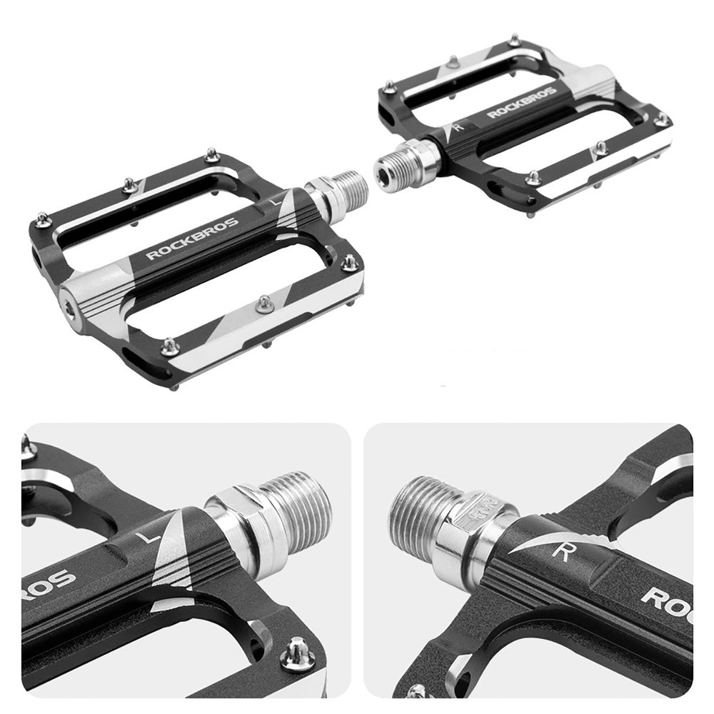 Rockbros K306-BK MTB aliumininiai dviračio pedalai – juodi - Image 3