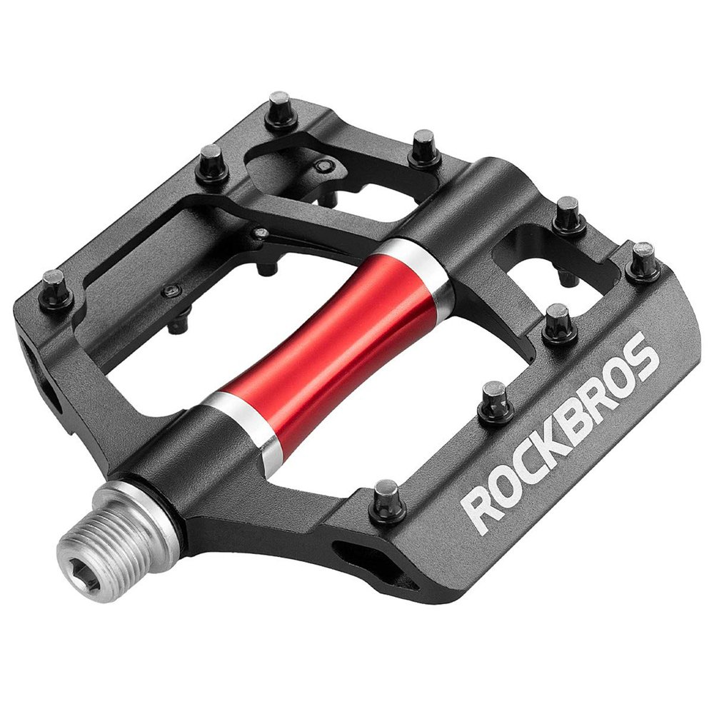 Rockbros 2020-12CBK aliumininiai platforminiai dviračio pedalai – juodi - Image 2
