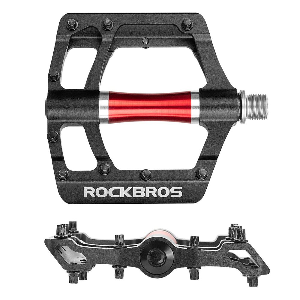 Rockbros 2020-12CBK aliumininiai platforminiai dviračio pedalai – juodi - Image 5
