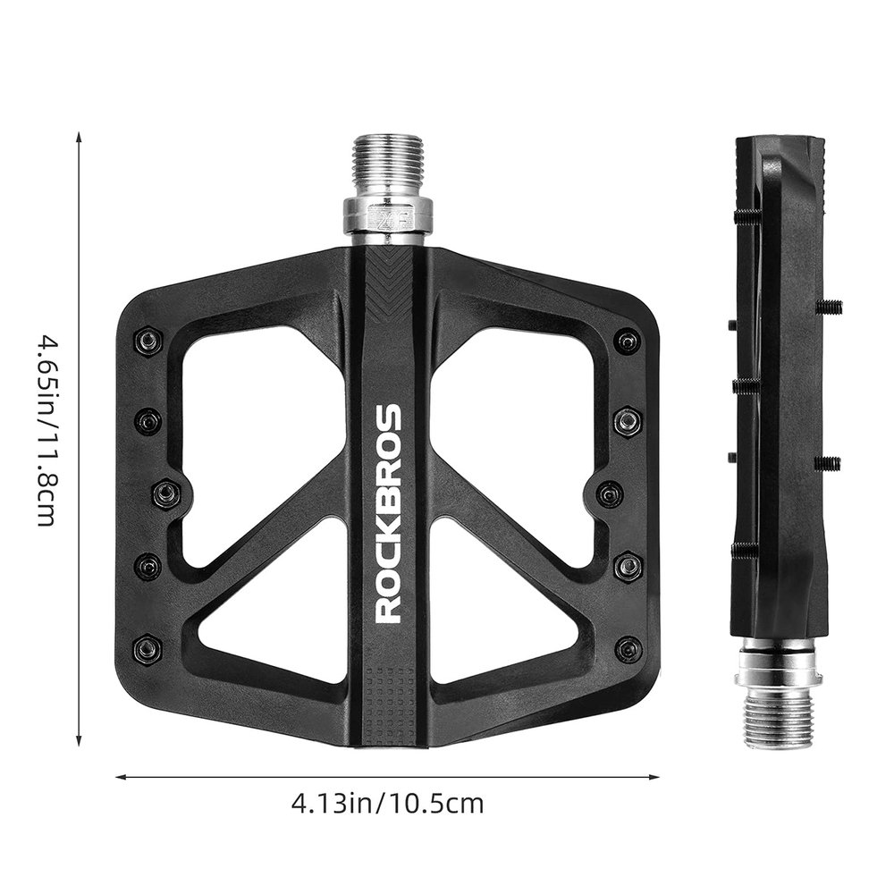 Rockbros M906 nailoniniai dviračio pedalai – juodi - Image 4