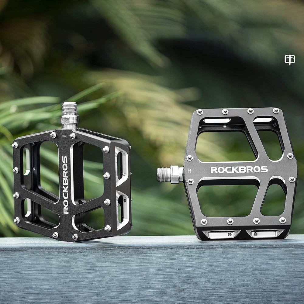 Rockbros K399-BK platūs platforminiai dviračio pedalai – juodi - Image 2