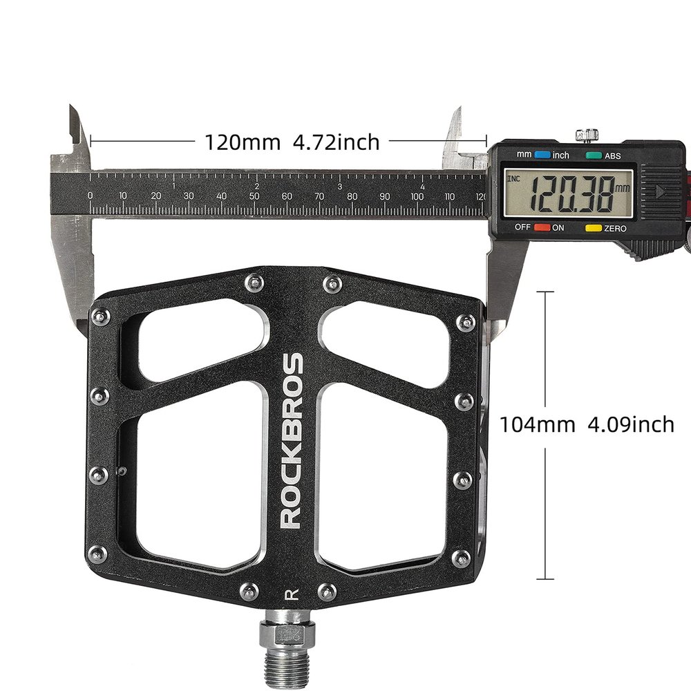 Rockbros K399-BK platūs platforminiai dviračio pedalai – juodi - Image 3