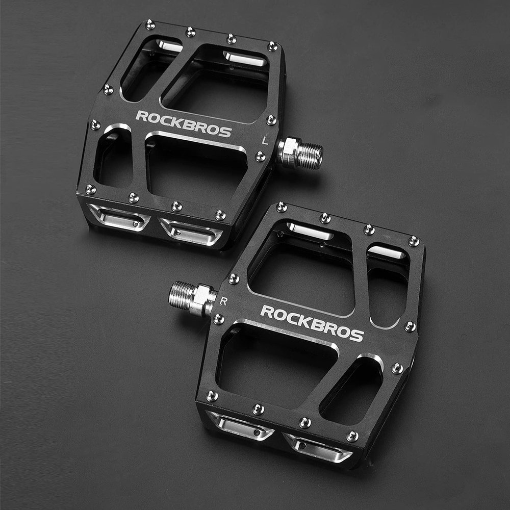 Rockbros K399-BK platūs platforminiai dviračio pedalai – juodi - Image 6