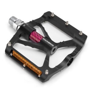 Rockbros K307PT Aluminum Reflective Platform Bicycle Pedals - Black
