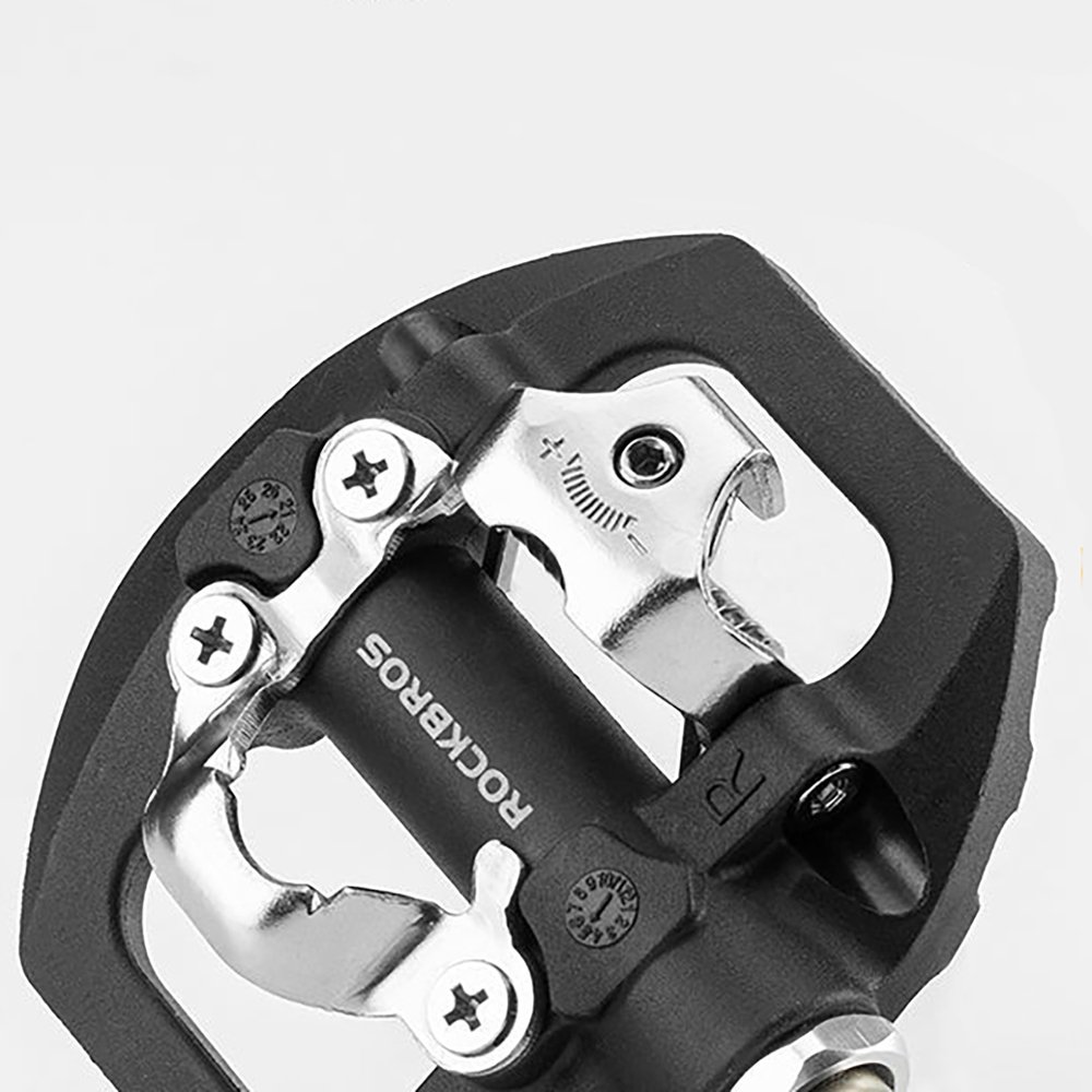 Rockbros M108 dvipusiai nailoniniai pusiau fiksuojami dviračio pedalai – juodi - Image 4