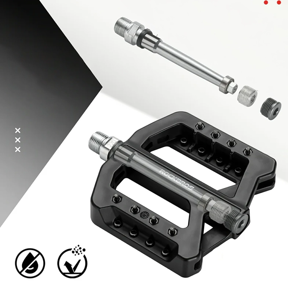 Rockbros RK01 nailoniniai dviračio pedalai – juodi - Image 4