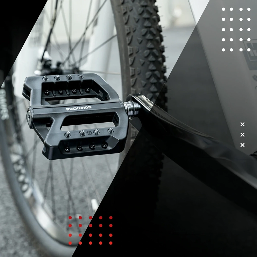 Rockbros RK01 nailoniniai dviračio pedalai – juodi - Image 5