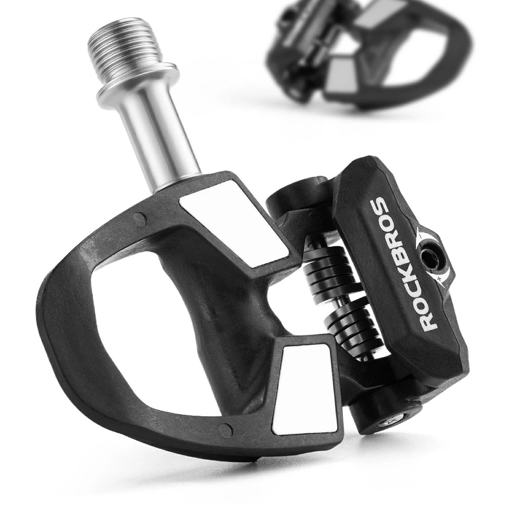 Rockbros RD9 SPD pedalų plokštelės iš anglies pluošto ir titano lydinio – juodos - Image 7