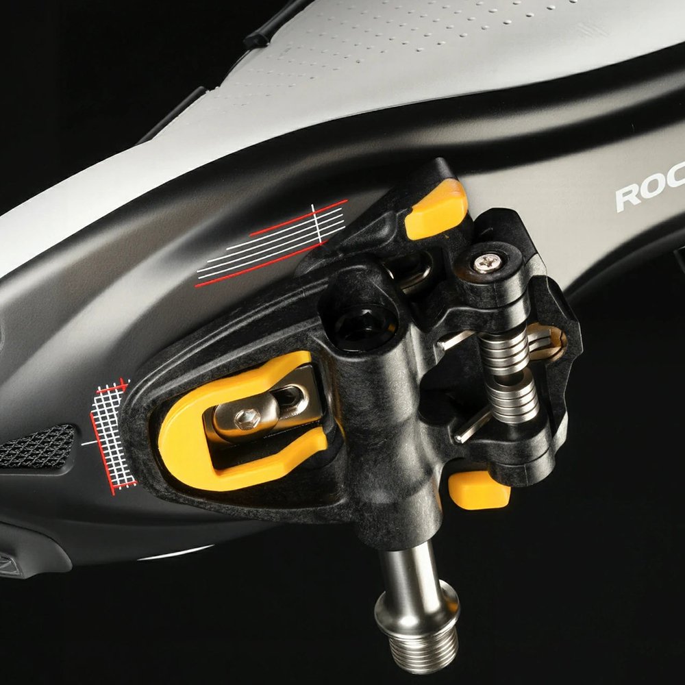 Rockbros RD9 SPD pedalų plokštelės iš anglies pluošto ir titano lydinio – juodos - Image 8