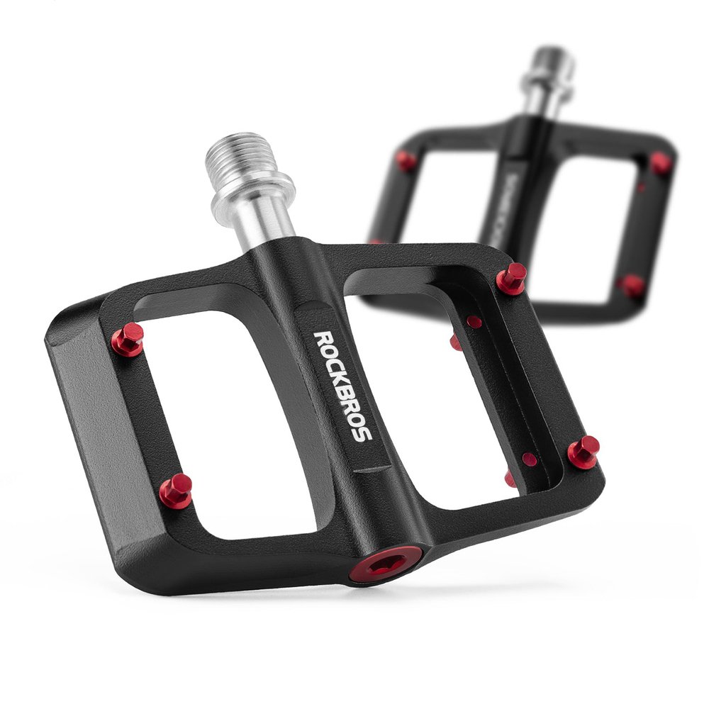 Rockbros BP2603 platforminiai dviračio pedalai su titano ašimi ir magnio lydinio guoliais – juodi - Image 4