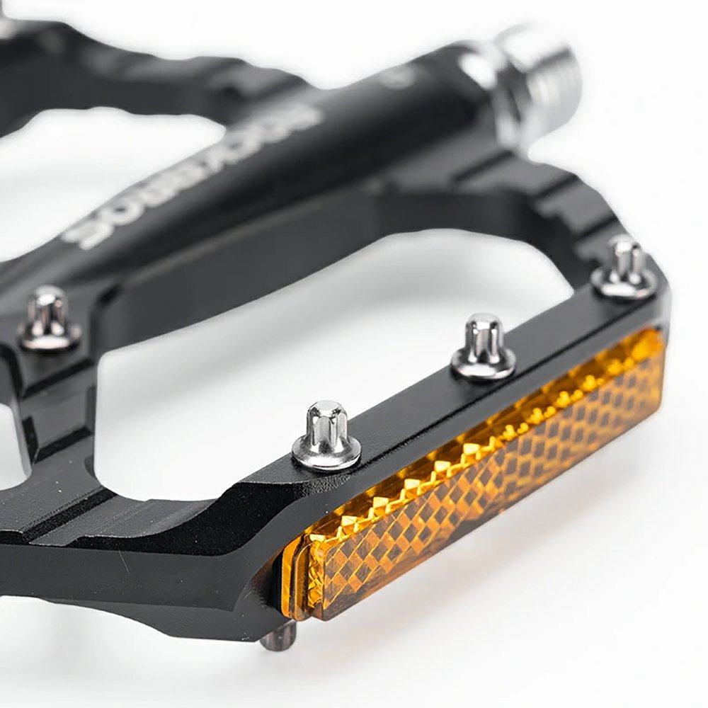 Rockbros C700 aliumininiai platforminiai dviračio pedalai su atšvaitais – juodi - Image 8