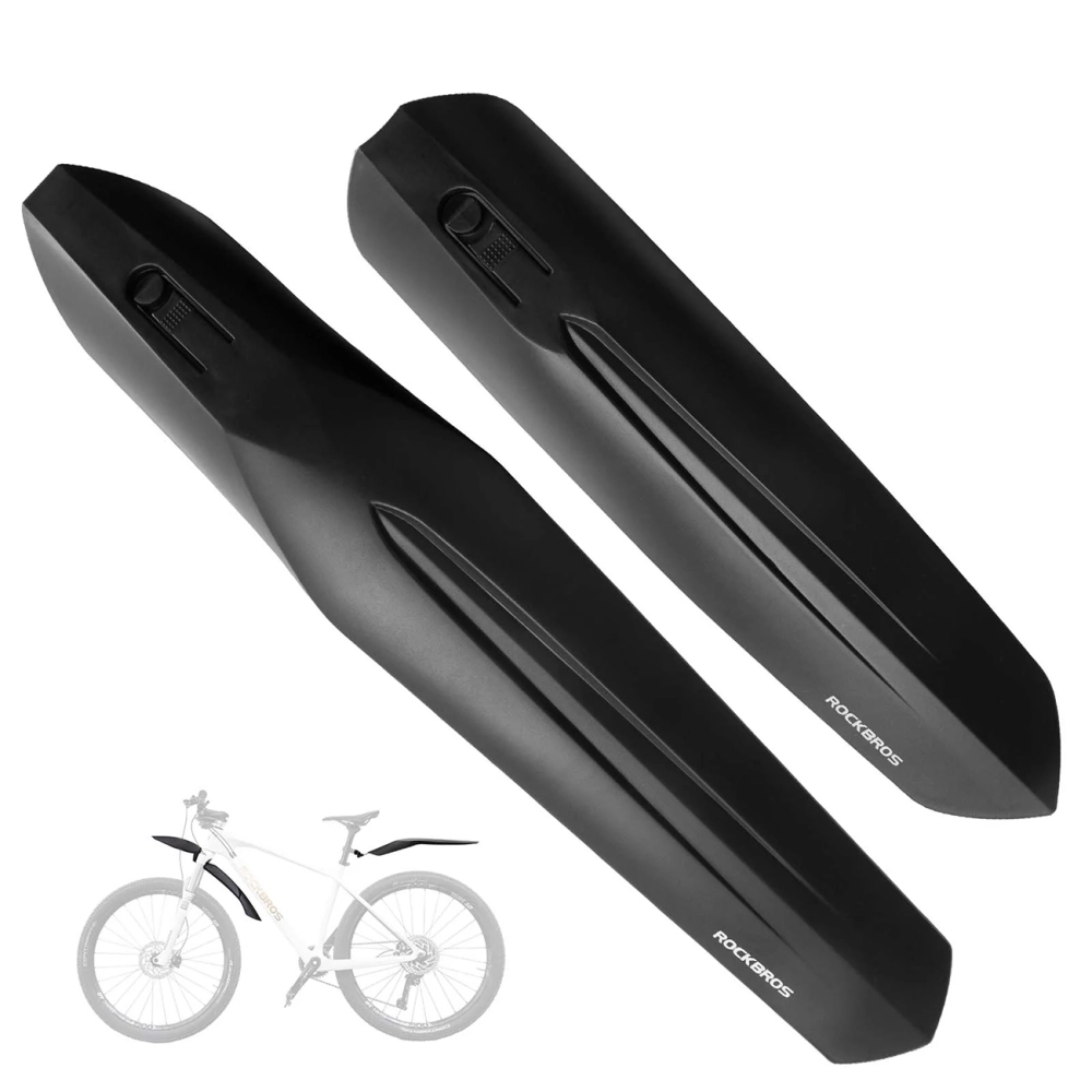 Rockbros FK-880 priekinis ir galinis dviračio purvasaugiai 24” dviračiams – juodi - Image 2