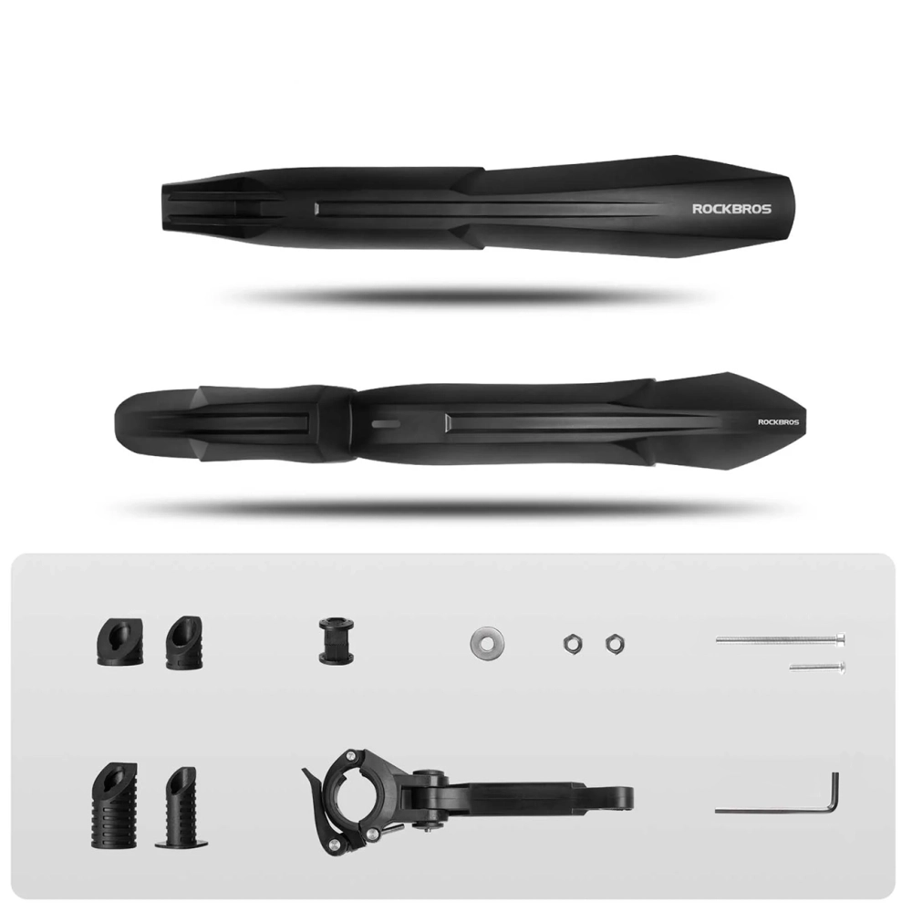 Rockbros FK-880 priekinis ir galinis dviračio purvasaugiai 24” dviračiams – juodi - Image 5