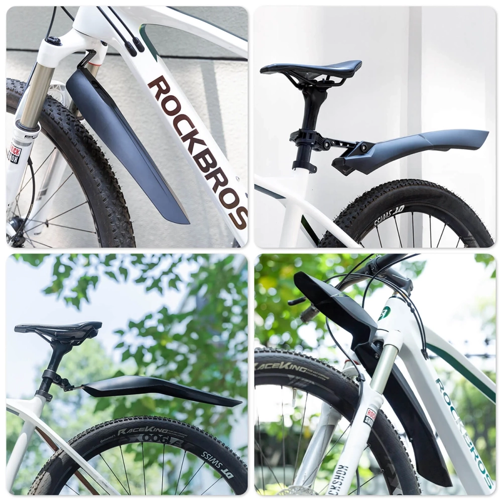 Rockbros FK-880 priekinis ir galinis dviračio purvasaugiai 24” dviračiams – juodi - Image 8