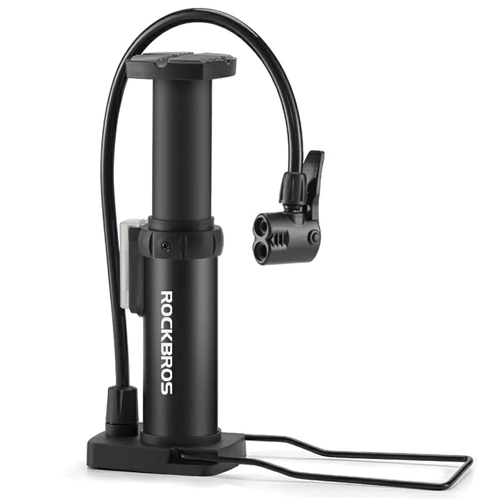 Rockbros 4522L Ultralight Foot Bicycle Pump - Black