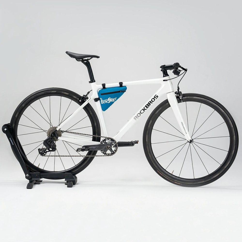Rockbros G001 Flash Journey trikampis rėmo dviračio krepšys 0,8 l – mėlynas - Image 5