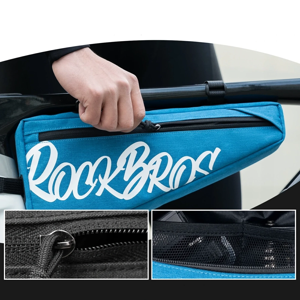 Rockbros G008 Flash Journey XL trikampis rėmo dviračio krepšys 1,9 l – mėlynas - Image 3