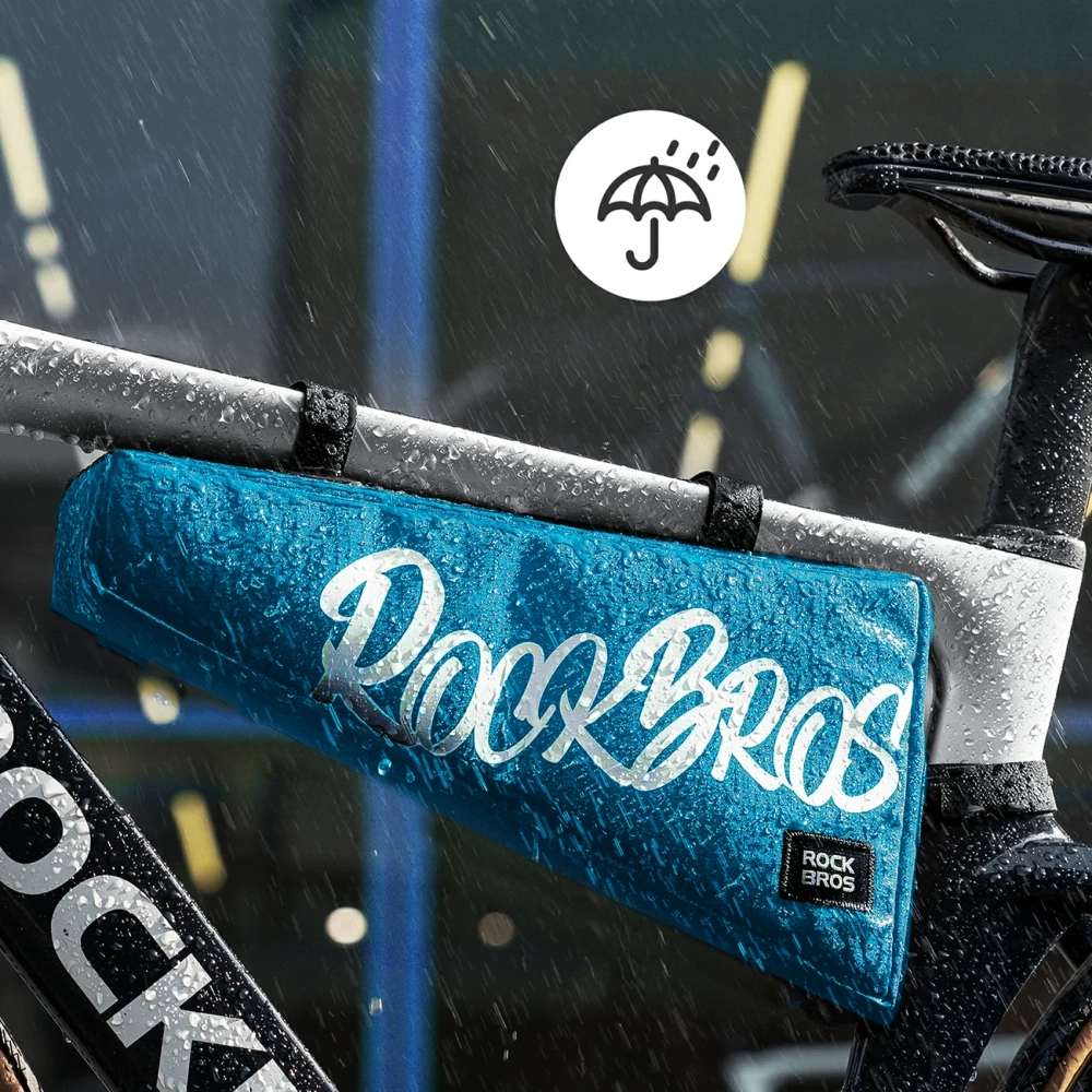 Rockbros G008 Flash Journey XL trikampis rėmo dviračio krepšys 1,9 l – mėlynas - Image 5