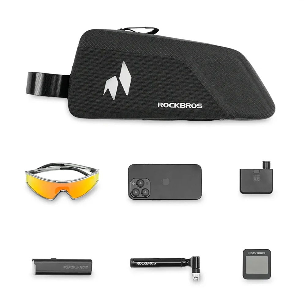 Rockbros AS-151 RideMate vandeniui atsparus viršutinio rėmo krepšys – juodas - Image 3