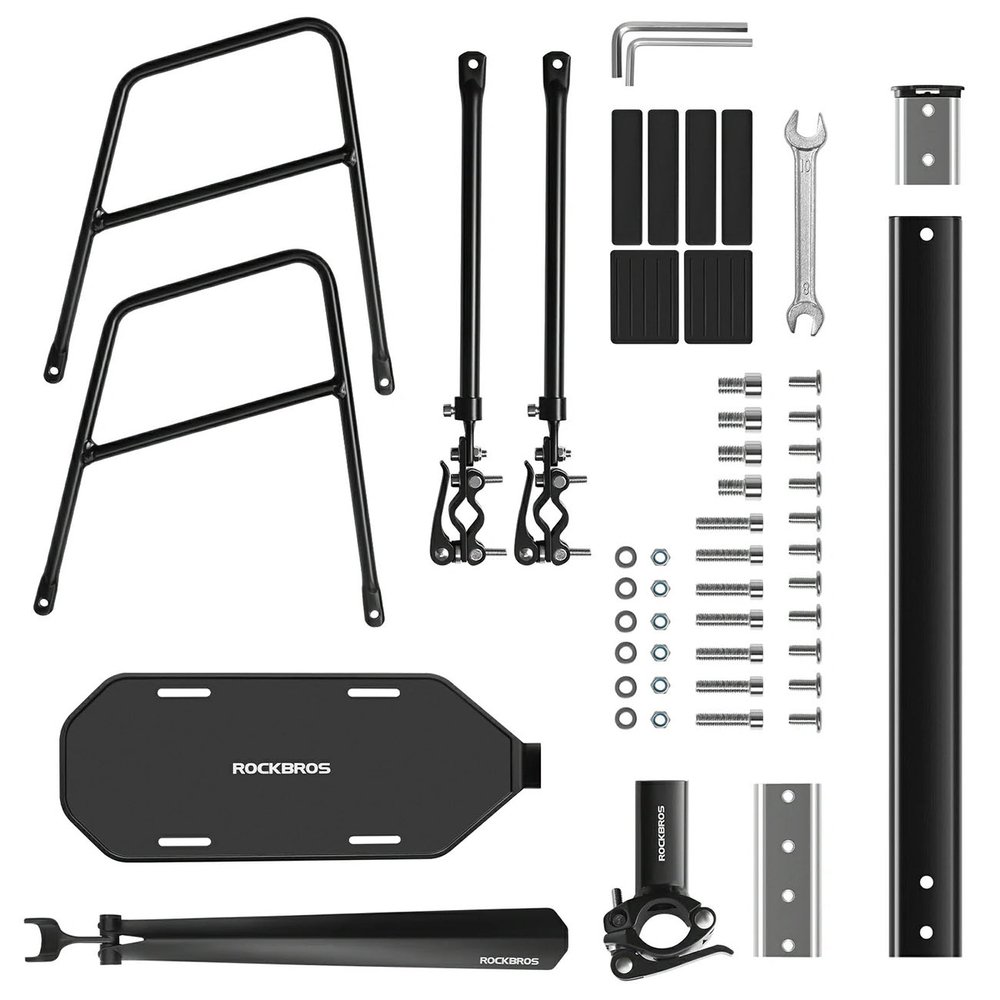 Rockbros RBHJ-1 Black Diamond dviračio bagažinė su purvasaugiu ir greitu tvirtinimu 26–29” kalnų dviračiams – juoda - Image 6