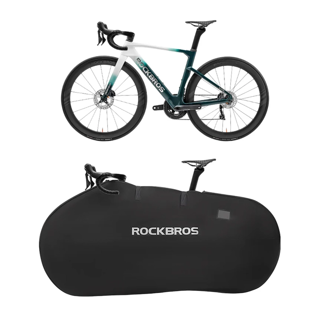 Rockbros D002 elastingas transportavimo uždangalas 26” plento ir kalnų dviračiams – juodas - Image 5