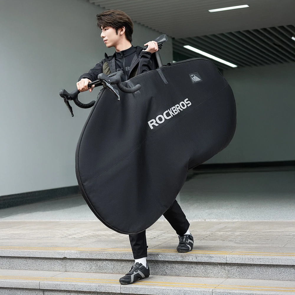 Rockbros D002 elastingas transportavimo uždangalas 26” plento ir kalnų dviračiams – juodas - Image 7