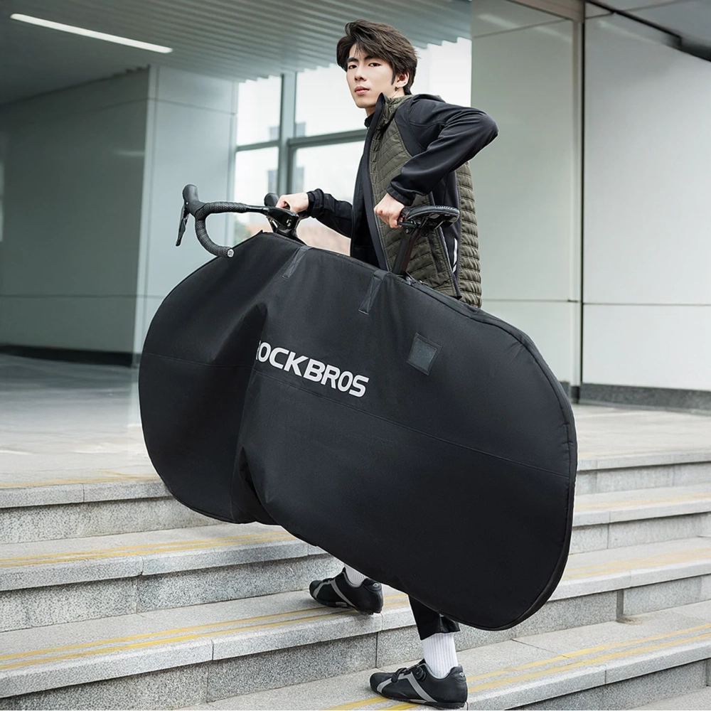 Rockbros D002 elastingas transportavimo uždangalas 26” plento ir kalnų dviračiams – juodas - Image 8