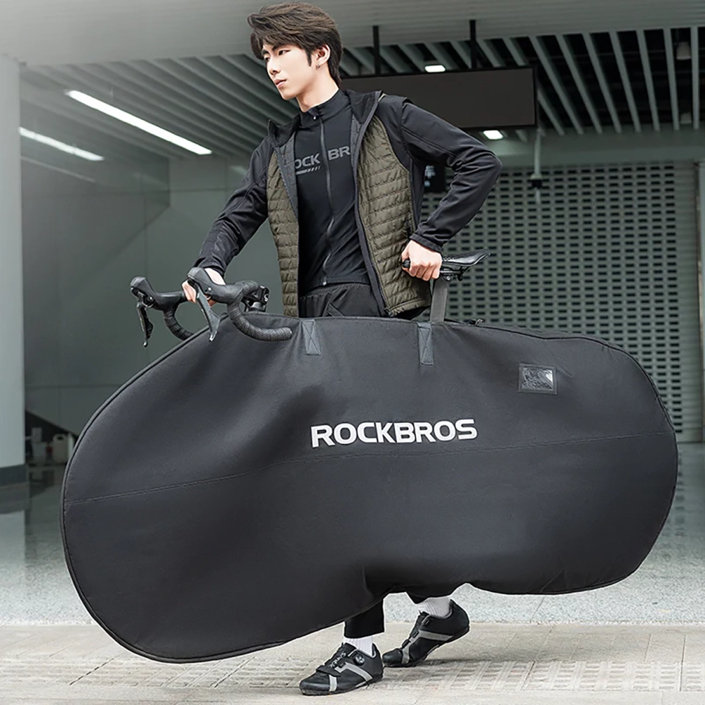 Rockbros D002 elastingas transportavimo uždangalas 26” plento ir kalnų dviračiams – juodas - Image 9
