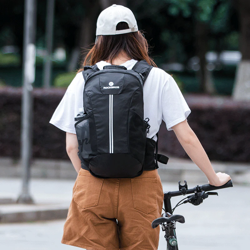 Rockbros H9 lengva vandeniui atspari miesto kuprinė 20 l – juoda - Image 4