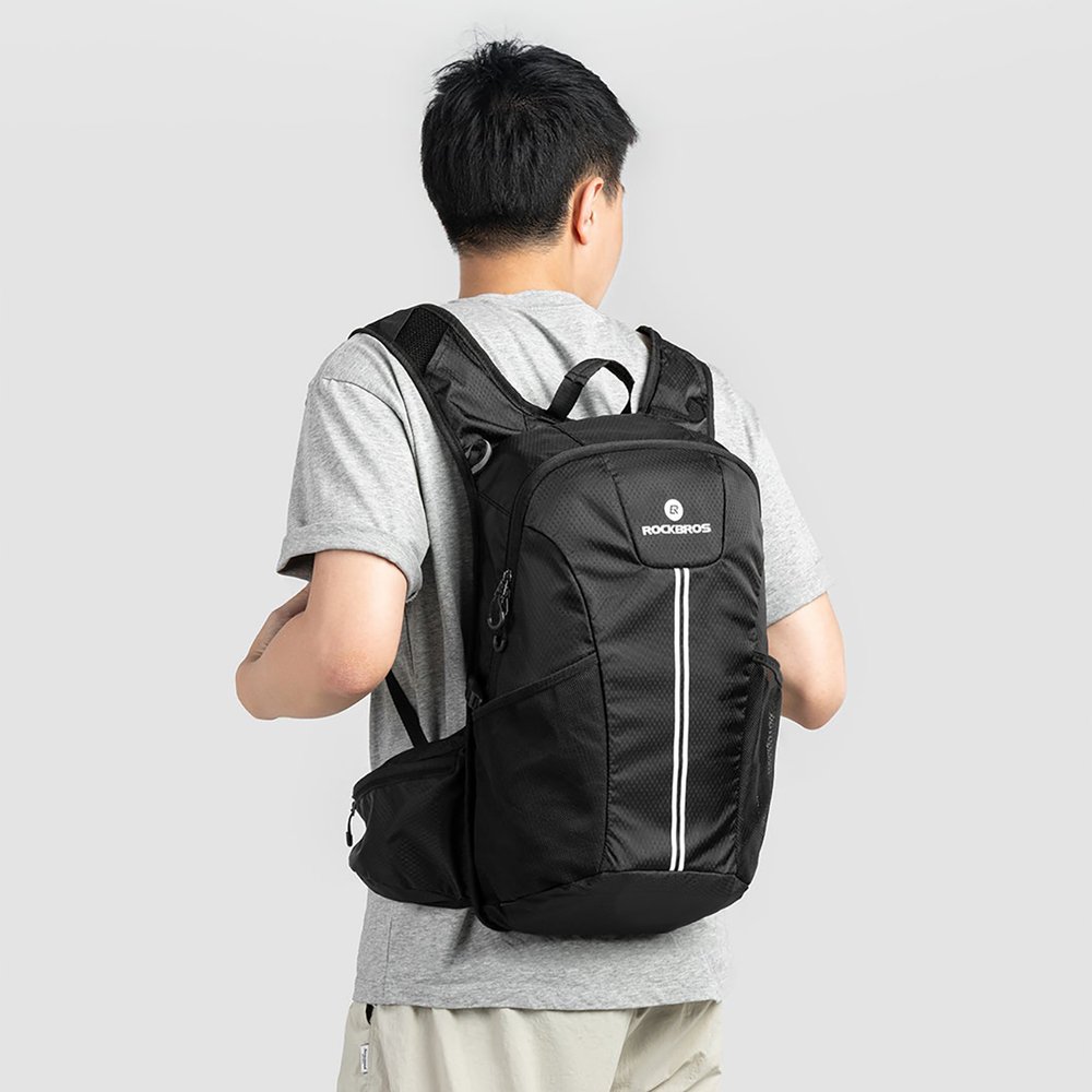 Rockbros H9 lengva vandeniui atspari miesto kuprinė 20 l – juoda - Image 7