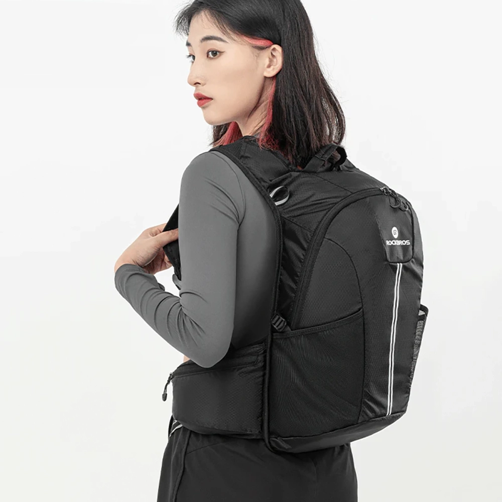 Rockbros H9 lengva vandeniui atspari miesto kuprinė 20 l – juoda - Image 9