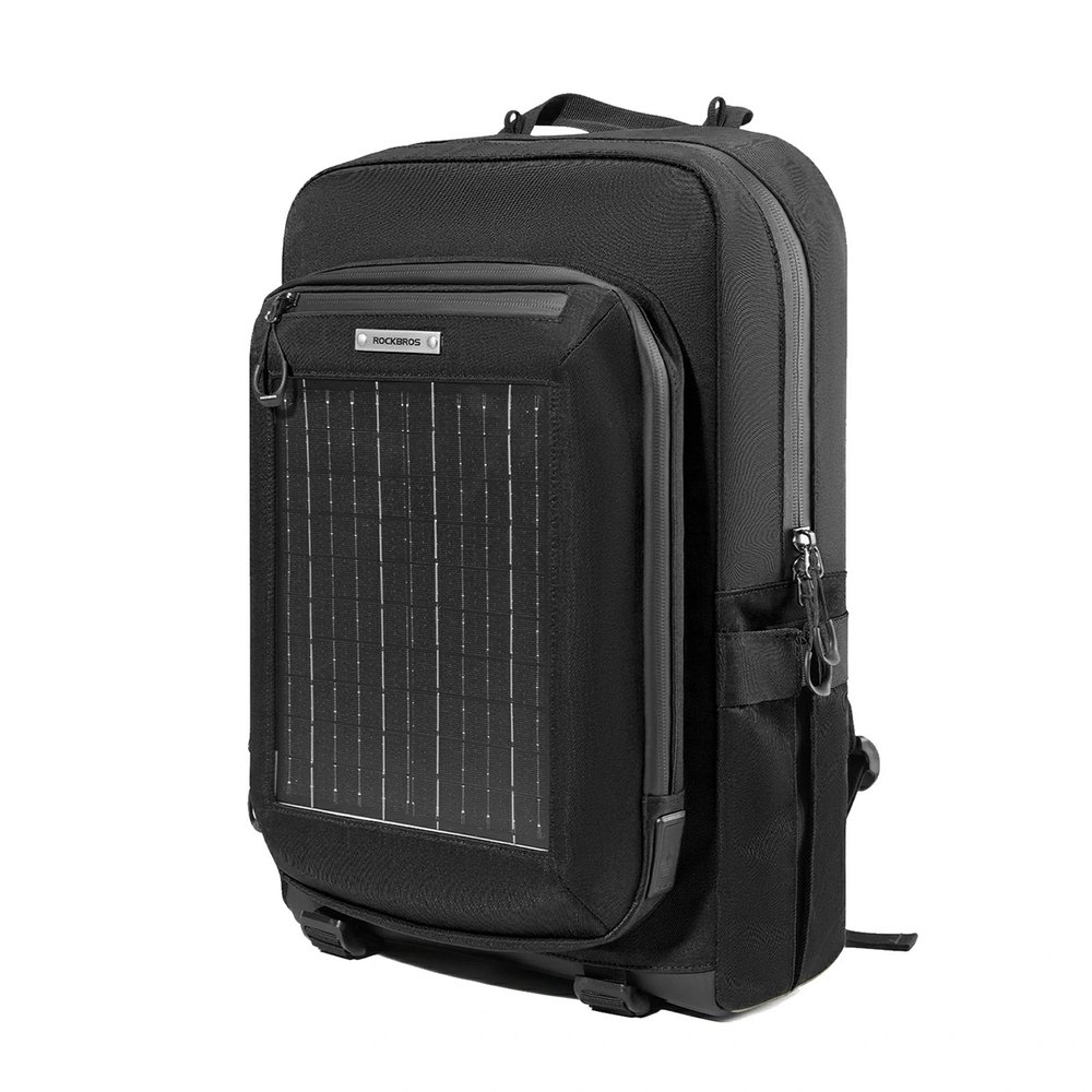 Rockbros H51 Cycling Backpack with Solar Panel - Black