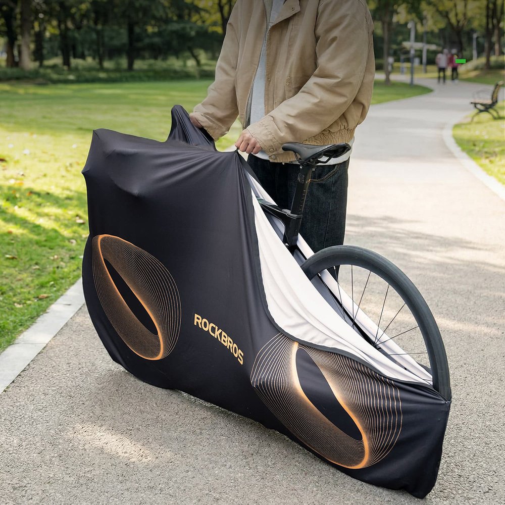 Rockbros D97 elastingas uždangalas 24”–29” elektriniams, gravel, kalnų ir 700C plento dviračiams – juodas - Image 7
