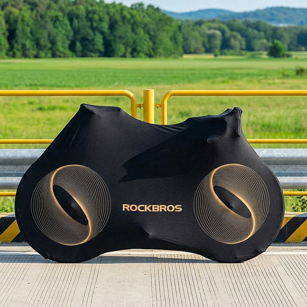 Rockbros D97 elastingas uždangalas 24”–29” elektriniams, gravel, kalnų ir 700C plento dviračiams – juodas - Image 9